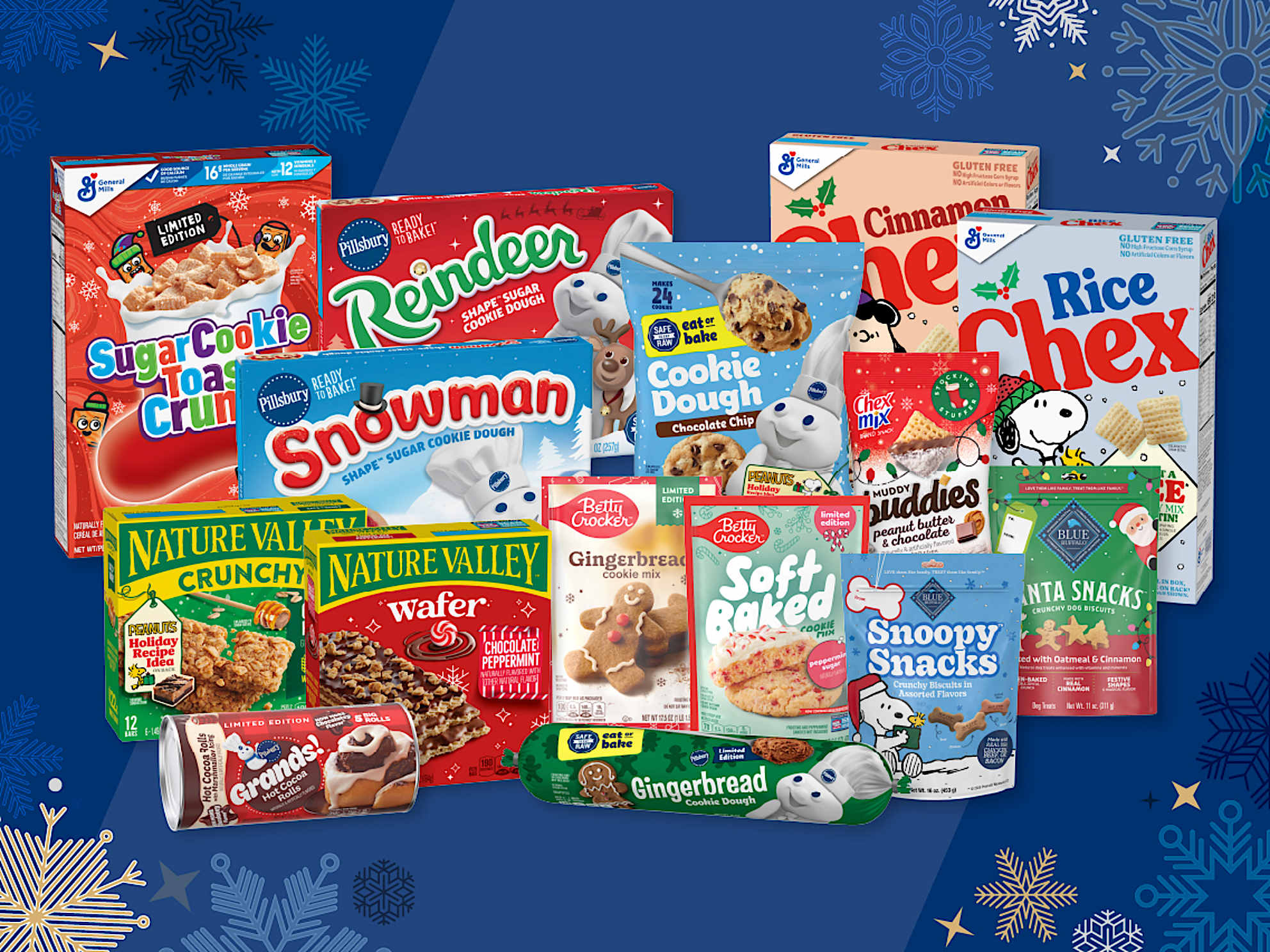 A collection of General Mills products